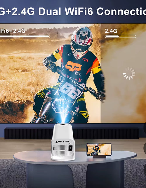 Load image into Gallery viewer, P330 Mini Projetor Android 14 300 ANSI 4K 8K 1080P Wifi6 BT5.3 Home Cinema Portable Projector
