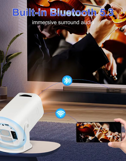Load image into Gallery viewer, P330 Mini Projetor Android 14 300 ANSI 4K 8K 1080P Wifi6 BT5.3 Home Cinema Portable Projector
