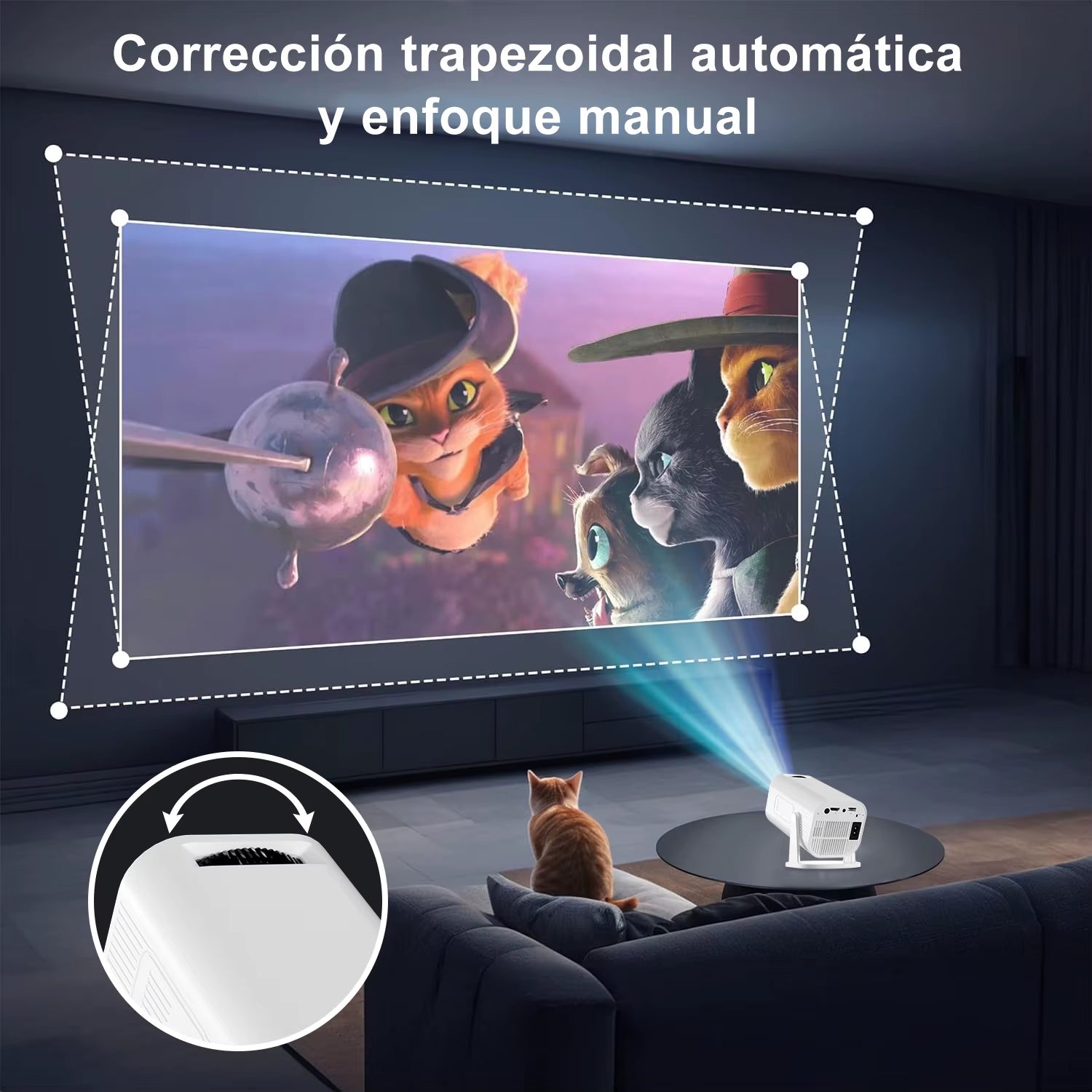 P330 Mini Projetor Android 14 300 ANSI 4K 8K 1080P Wifi6 BT5.3 Home Cinema Portable Projector