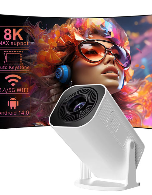 Load image into Gallery viewer, P330 Mini Projetor Android 14 300 ANSI 4K 8K 1080P Wifi6 BT5.3 Home Cinema Portable Projector
