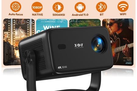 4K Smart Projector 18000 Lumen LED 1080P Wifi Bluetooth UHD Home Theater US