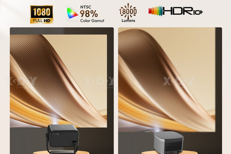 4K Smart Projector 18000 Lumen LED 1080P Wifi Bluetooth UHD Home Theater US