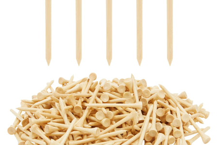 300 Pack Bamboo Golf Tees in Bulk (2 3/4 Inch, Natural Wood Color)