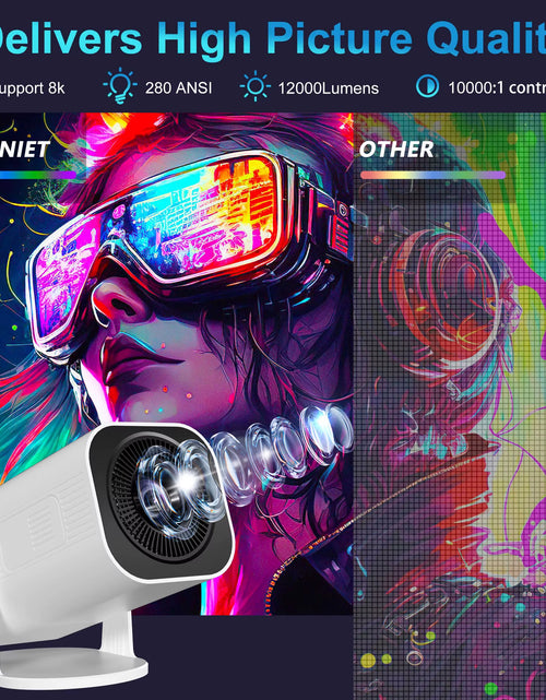 Load image into Gallery viewer, P330 Mini Projetor Android 14 300 ANSI 4K 8K 1080P Wifi6 BT5.3 Home Cinema Portable Projector
